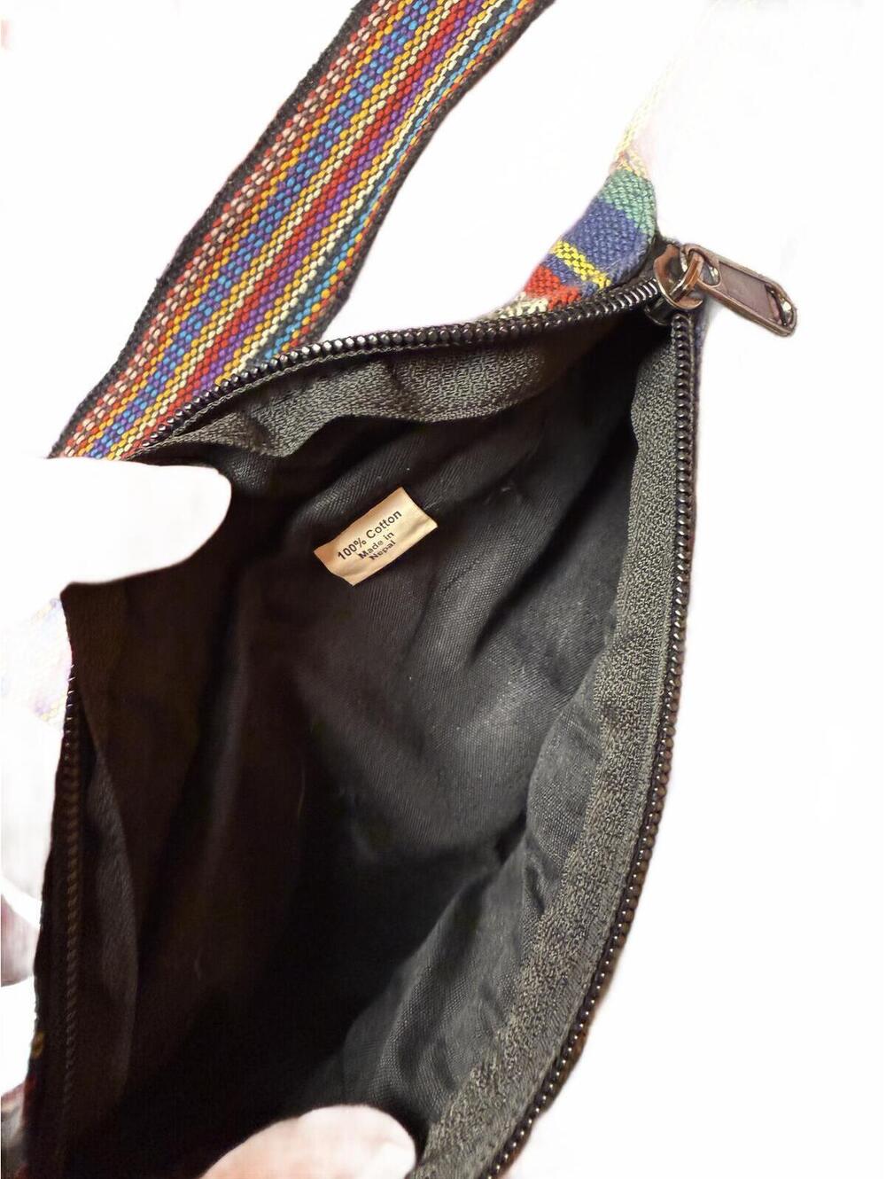 Multicolor Striped Cotton Waist Bag Fanny Pack Mexico native american hip - Picture 2 of 3